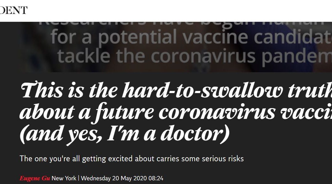 This is the hard-to-swallow truth about a future coronavirus vaccine (and yes, I’m a doctor) | Independent